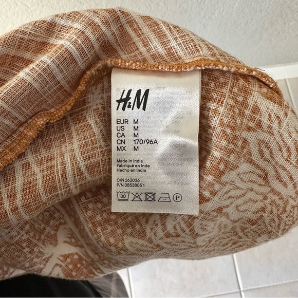 H&M bohemian woman’s dress. Tropical- linen-blend Bohemian summer - Picture 8 of 9